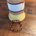 Dyed Fire Agate Beaded Gemstone Bracelet