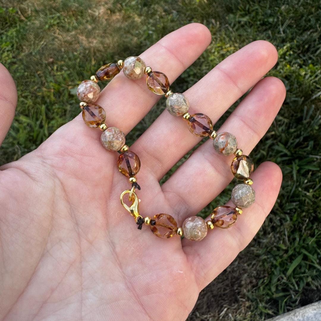 Jasper Beaded Gemstone Bracelet