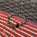 Seaweed Quartz & Green Tree Agate Beaded Gemstone Bracelet