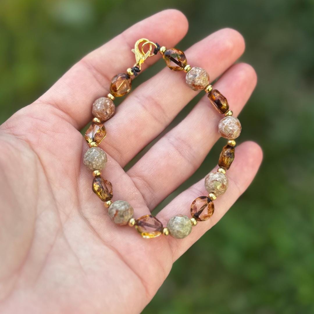 Jasper Beaded Gemstone Bracelet