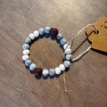Map Stone & Lava Rock Beaded Gemstone Bracelet