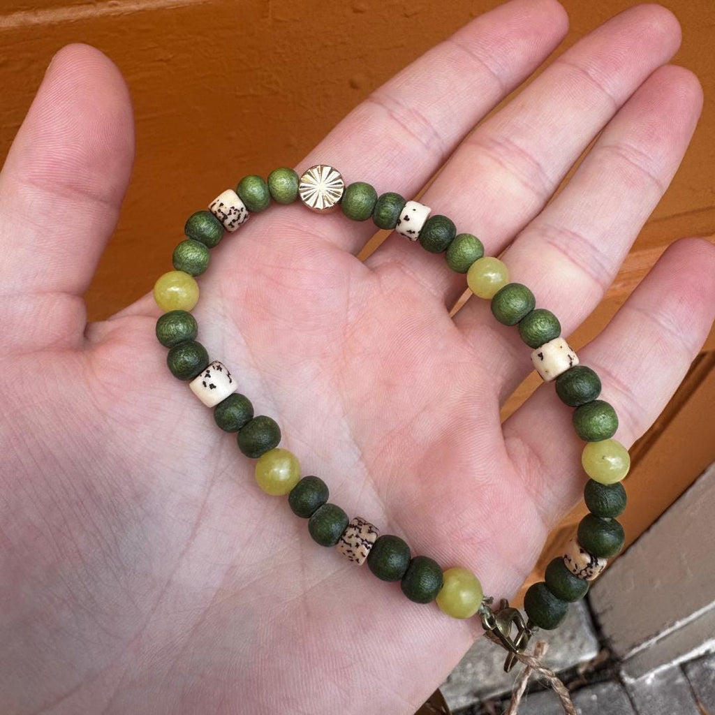 Lemon Jade Beaded Gemstone Bracelet Anklet