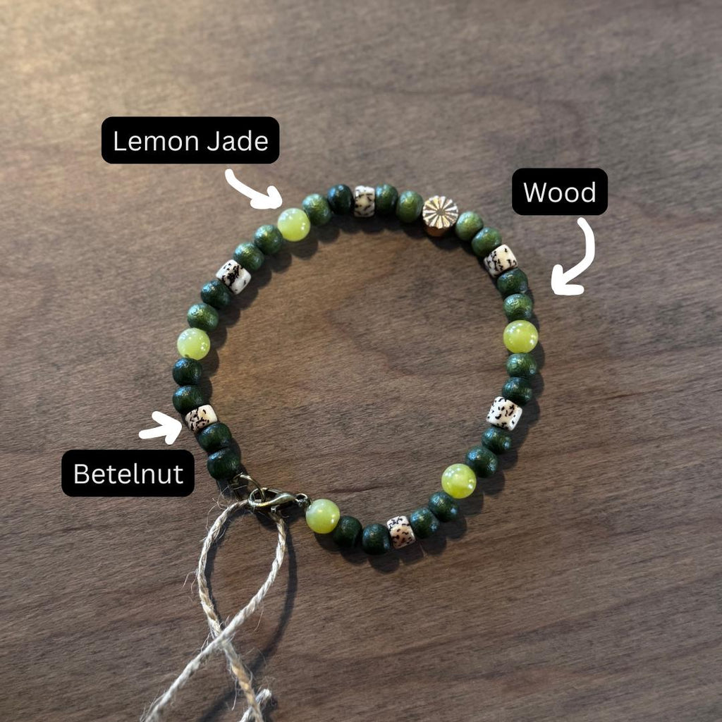 Lemon Jade Beaded Gemstone Bracelet Anklet