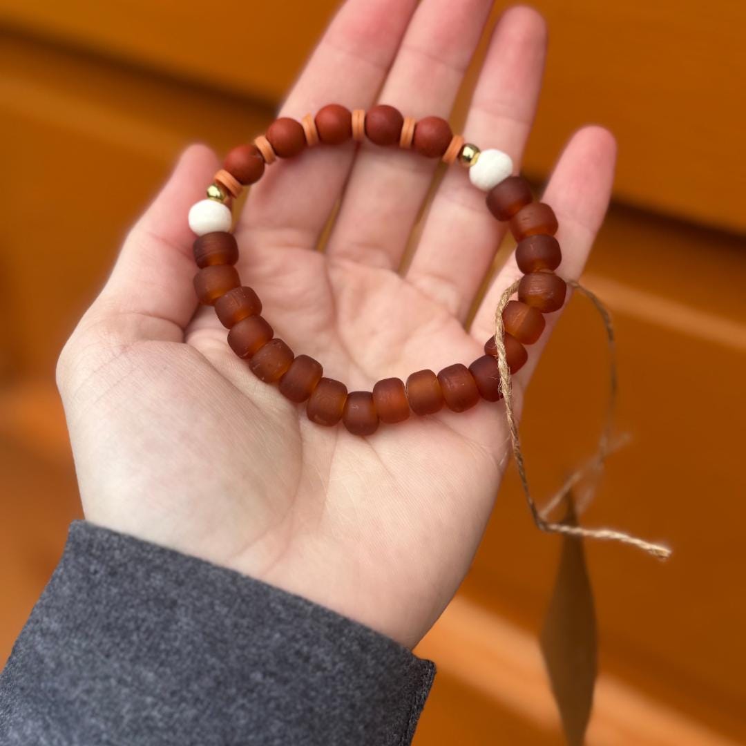 Red Jasper Gemstone Beaded Bracelet