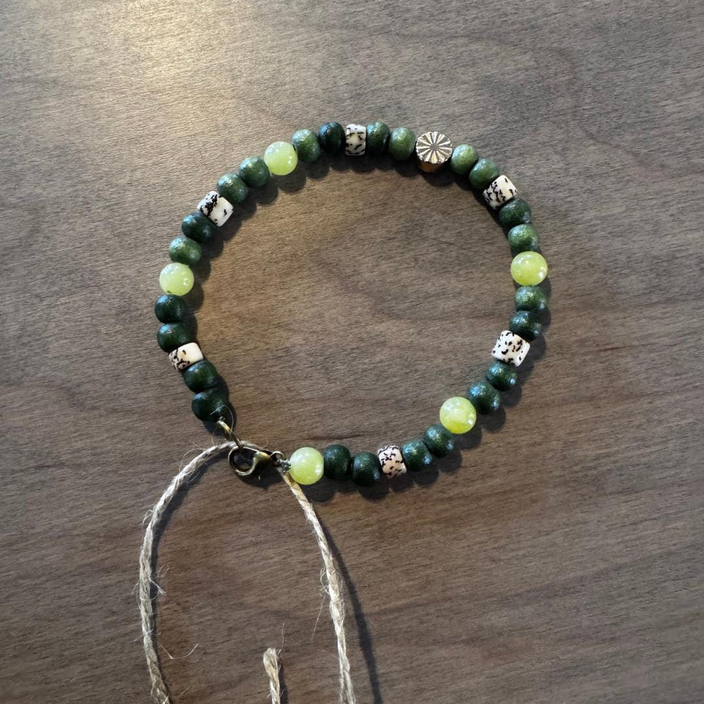 Lemon Jade Beaded Gemstone Bracelet Anklet