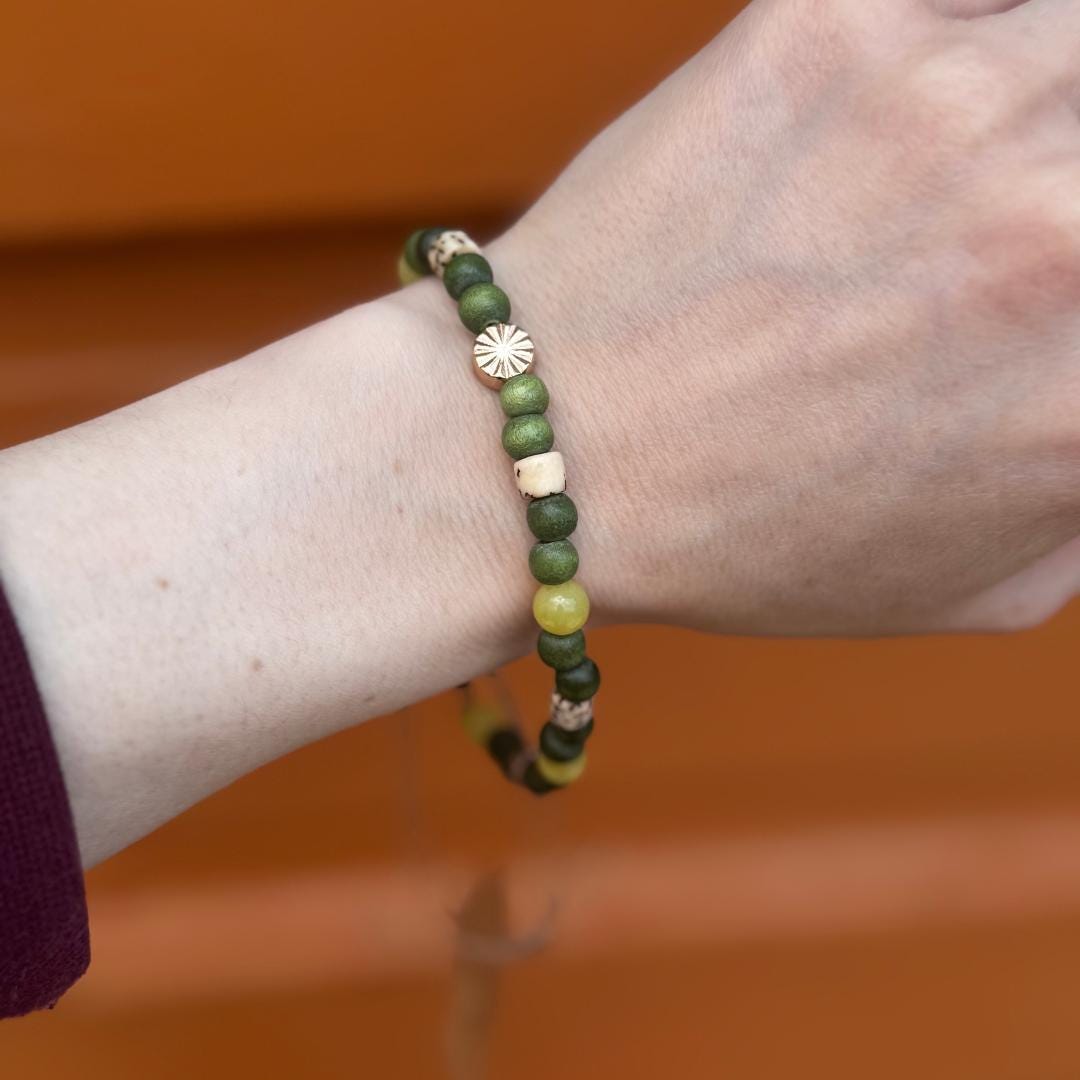 Lemon Jade Beaded Gemstone Bracelet Anklet