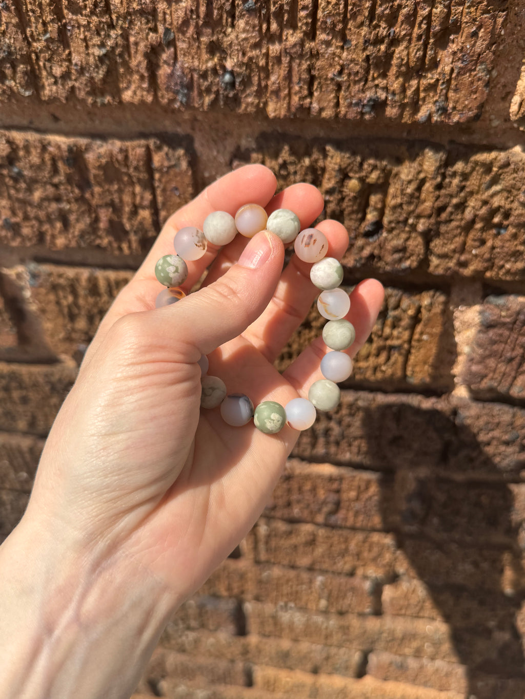 Harmony Jasper & Montana Dendritic Agate Gemstone Bracelet