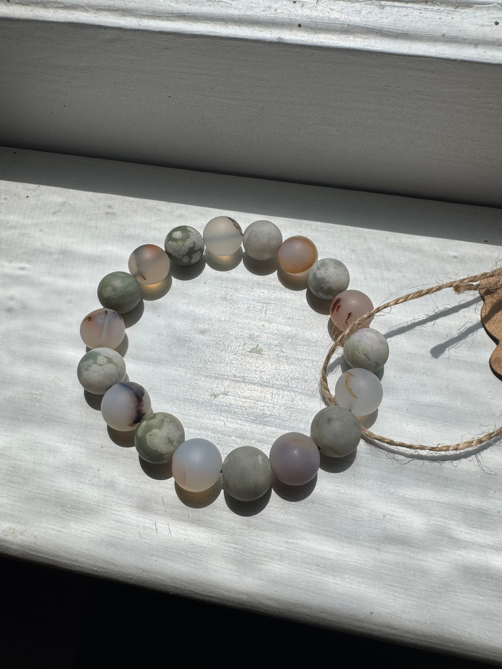 Harmony Jasper & Montana Dendritic Agate Gemstone Bracelet