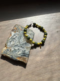 Peridot & Green Serpentine Gemstone Beaded Bracelet