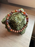 Garnet & Clay Bracelet