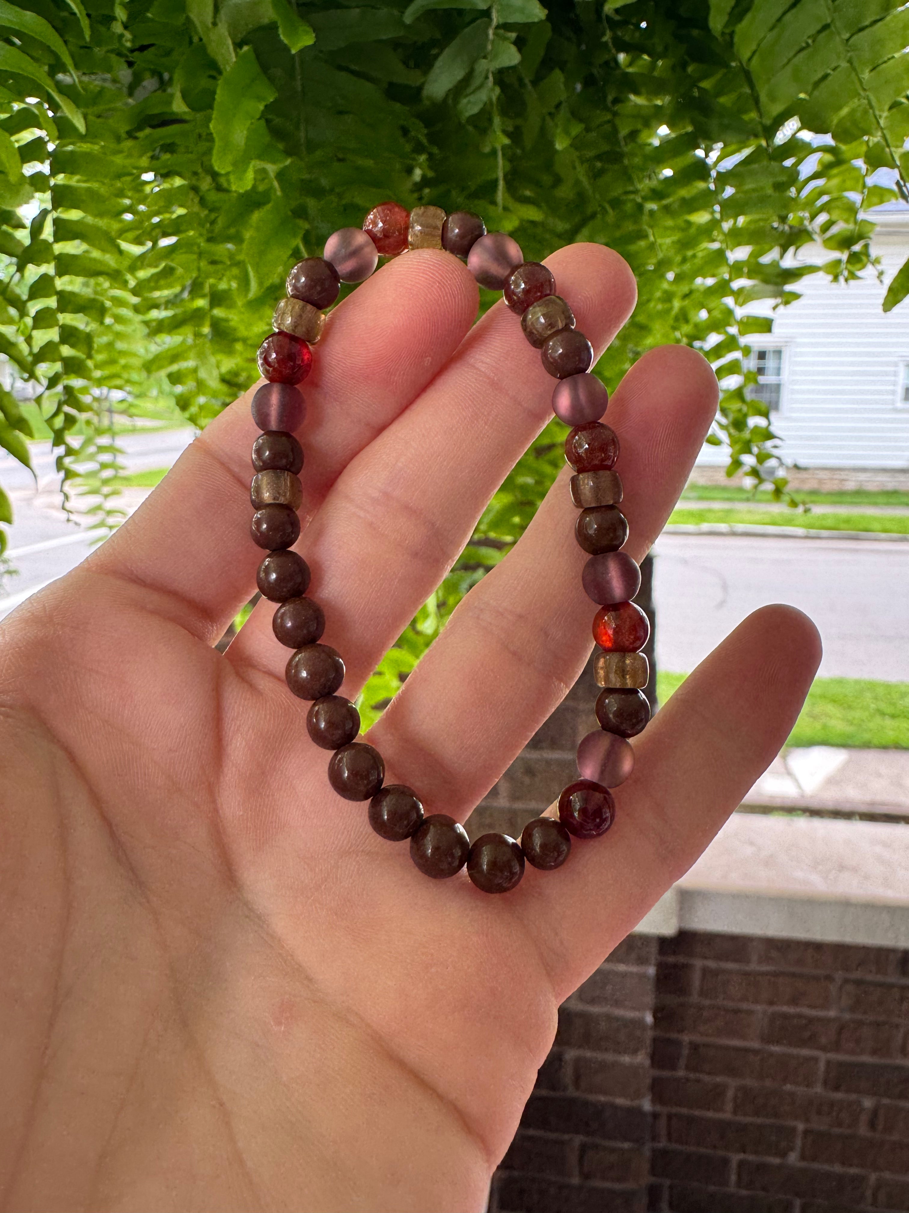 Garnet & Clay Bracelet