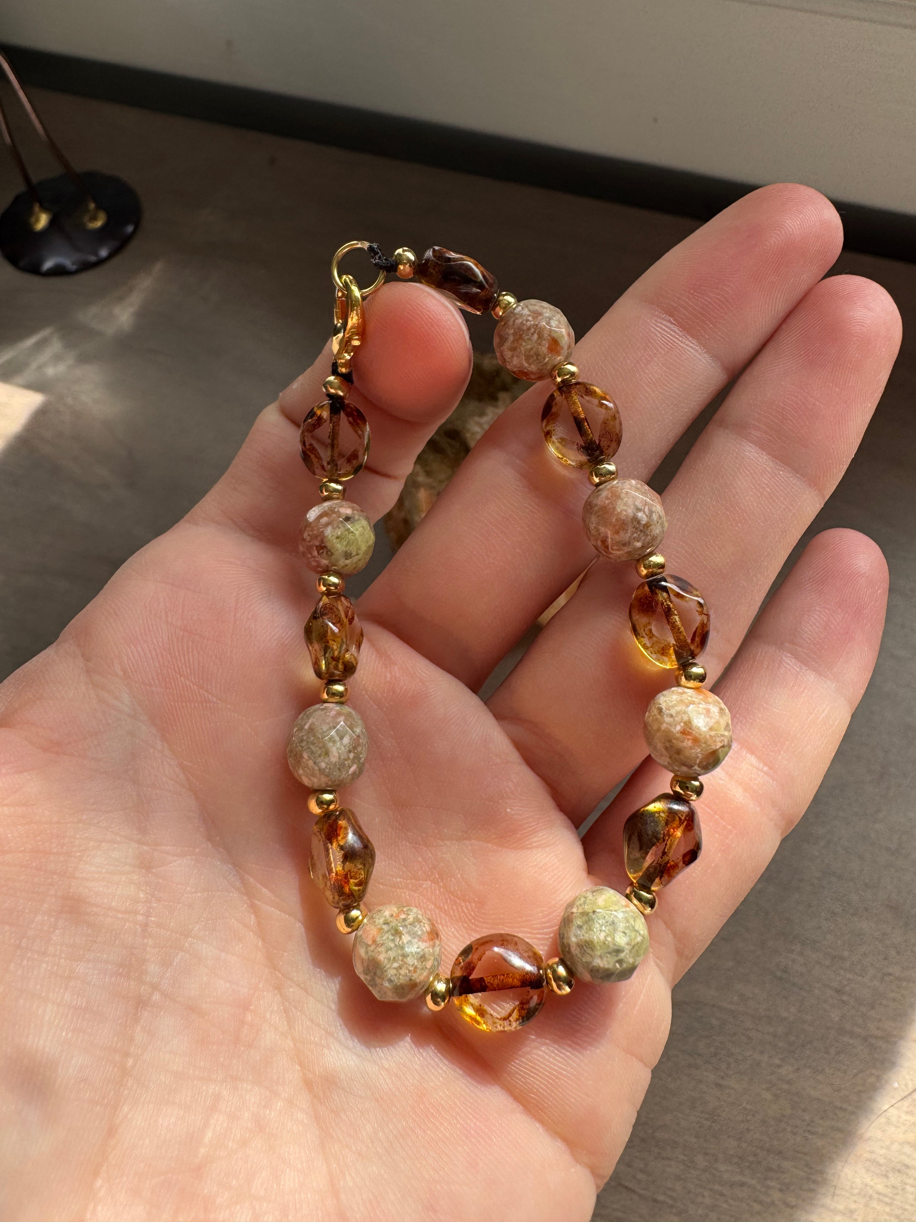 Jasper Beaded Gemstone Bracelet