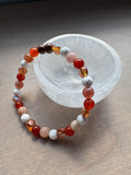 Howlite & Sunstone Beaded Gemstone Bracelet