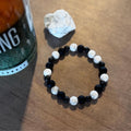 Howlite & Lava Stone Beaded Gemstone Bracelet